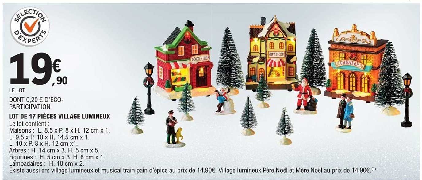 LOT DE 17 PIÈCES VILLAGE LUMINEUX