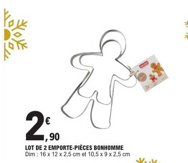 LOT DE 2 EMPORTE-PIÈCES BONHOMME