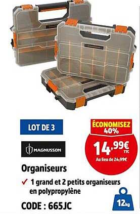 LOT DE 3 Organisateurs