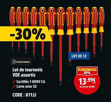 Lot de tournevis VDE assortis