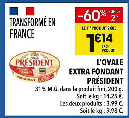 L’OVALE EXTRA FONDANT PRÉSIDENT