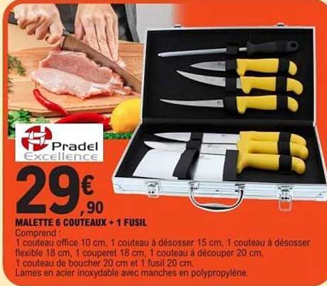 MALETTE 6 COUTEAUX + 1 FUSIL