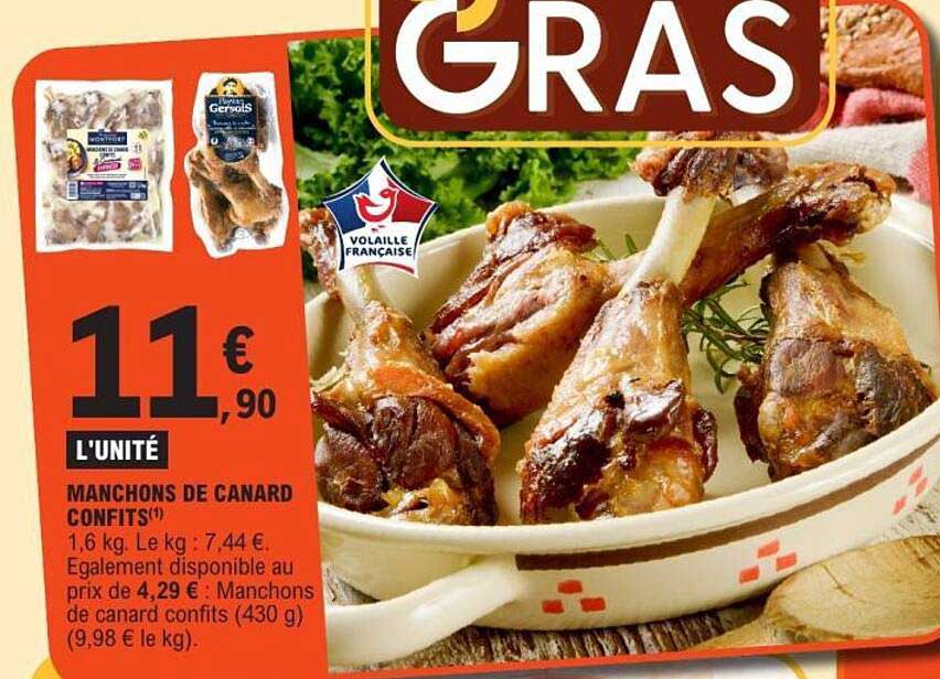 MANCHONS DE CANARD CONFITS