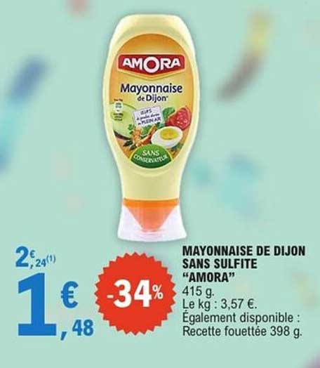 MAYONNAISE DE DIJON SANS SULFITE "AMORA"
