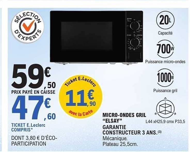 MICRO-ONDES GRIL "ELSAY"