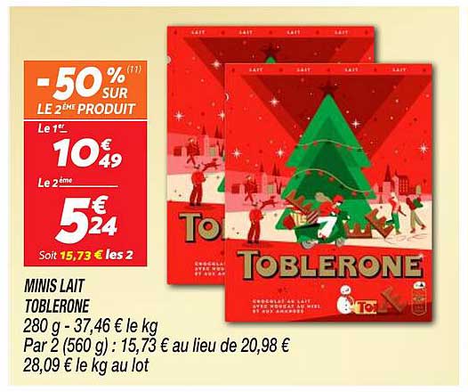 MINIS LAIT TOBLERONE