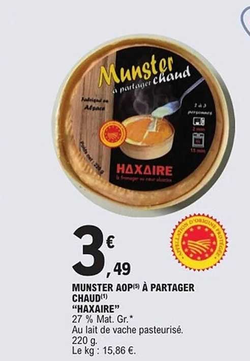 MUNSTER AOP À PARTAGER CHAUD "HAXAIRE"
