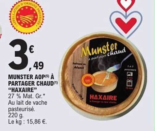MUNSTER AOP À PARTAGER CHAUD "HAXAIRE"