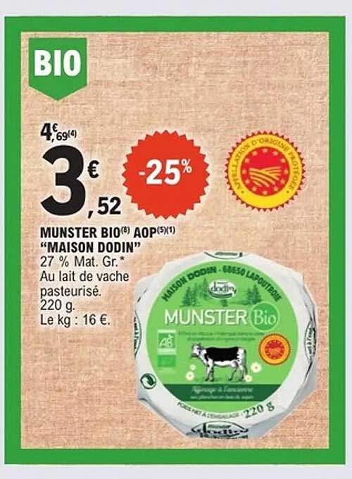 MUNSTER BIO AOP "MAISON DODIN"