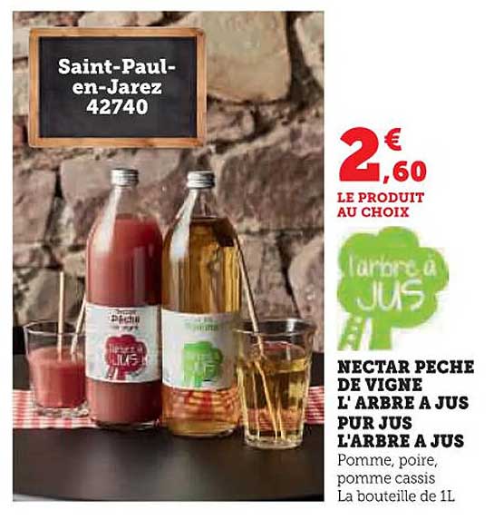 NECTAR PECHE DE VIGNE L'ARBRE A JUS