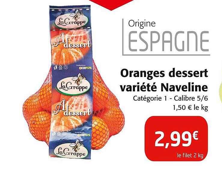 Oranges dessert variété Naveline