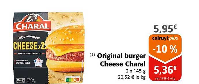 Original burger Cheese Charal
