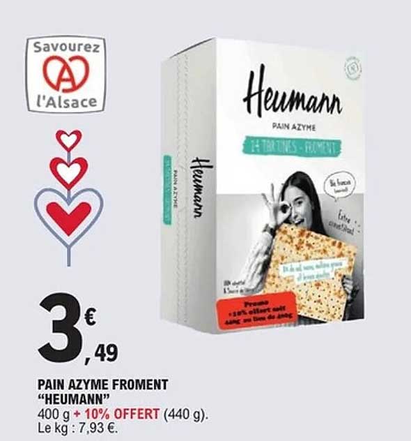 PAIN AZYME FROMENT “HEUMANN”