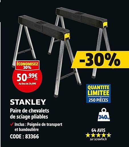 Paire de chevaux de sciage pliables