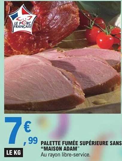 PALETTE FUMÉE SUPÉRIEURE SANS "MAISON ADAM"