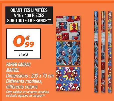 PAPIER CADEAU MARVEL