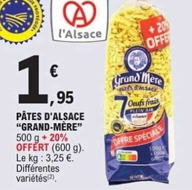 PÂTES D'ALSACE "GRAND-MÈRE"
