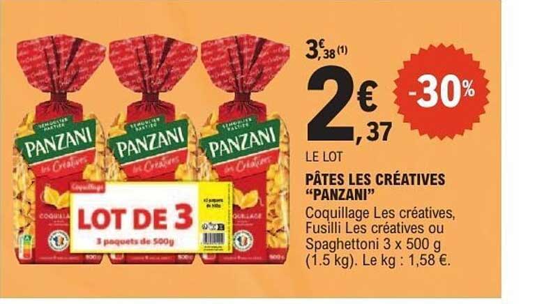 PÂTES LES CRÉATIVES "PANZANI"
