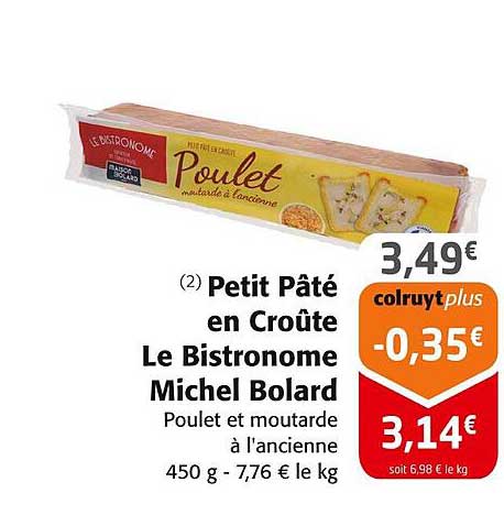 Petit Pâté en Croûte Le Bistronome Michel Bolard
