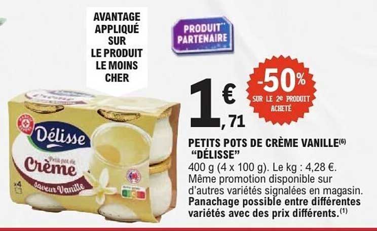 PETITS POTS DE CRÈME VANILLE "DÉLISSE"