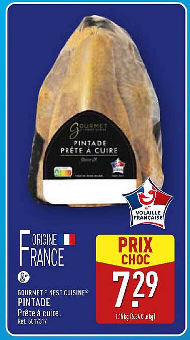 PINTADE PRÊTE À CUIRE