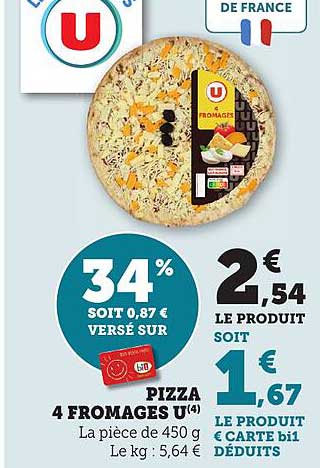 Pizza 4 Fromages U