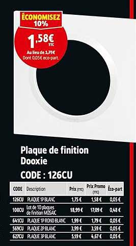 Plaque de finition Dooxie