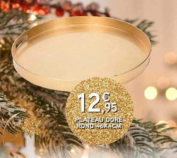 PLATEAU DORE ROND 46X4CM