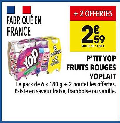 P'TIT YOP FRUITS ROUGES YOUPLAIT