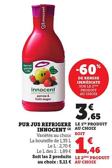 PUR JUS REFRIGERE INNOCENT