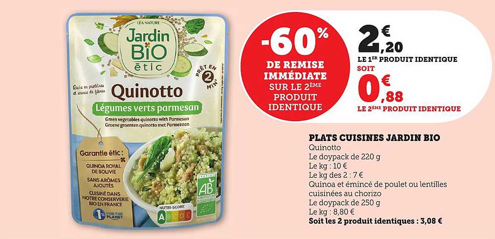 Quinotto Légumes verts parmesan
