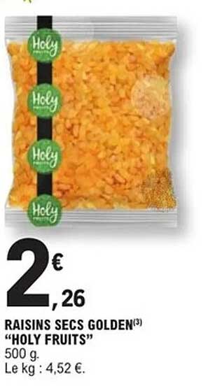 RAISINS SECS GOLDEN "HOLY FRUITS"
