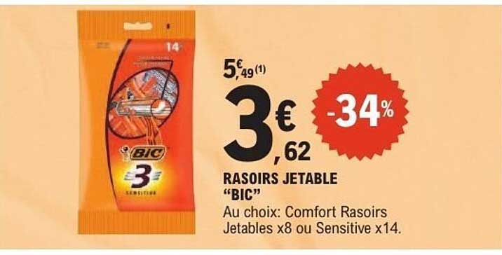 RASOIRS JETABLE "BIC"