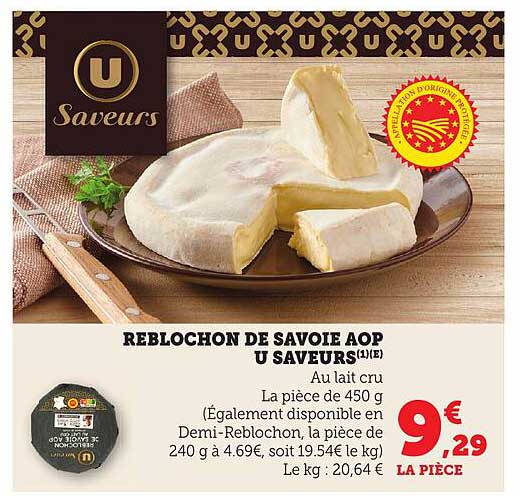 REBLOCHON DE SAVOIE AOP U SAVEURS