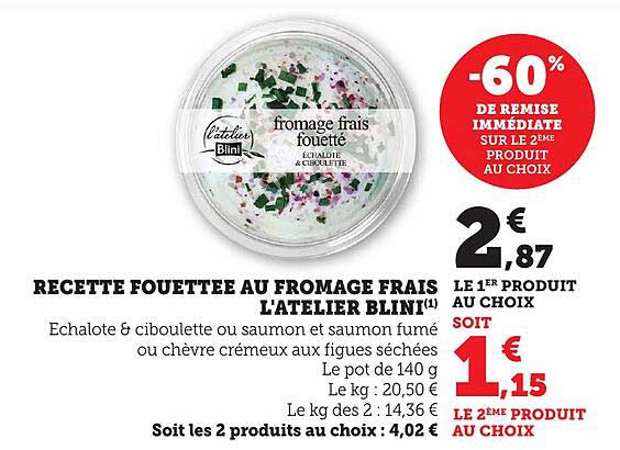 RECETTE FOUETTEE AU FROMAGE FRAIS L'ATELIER BLINI