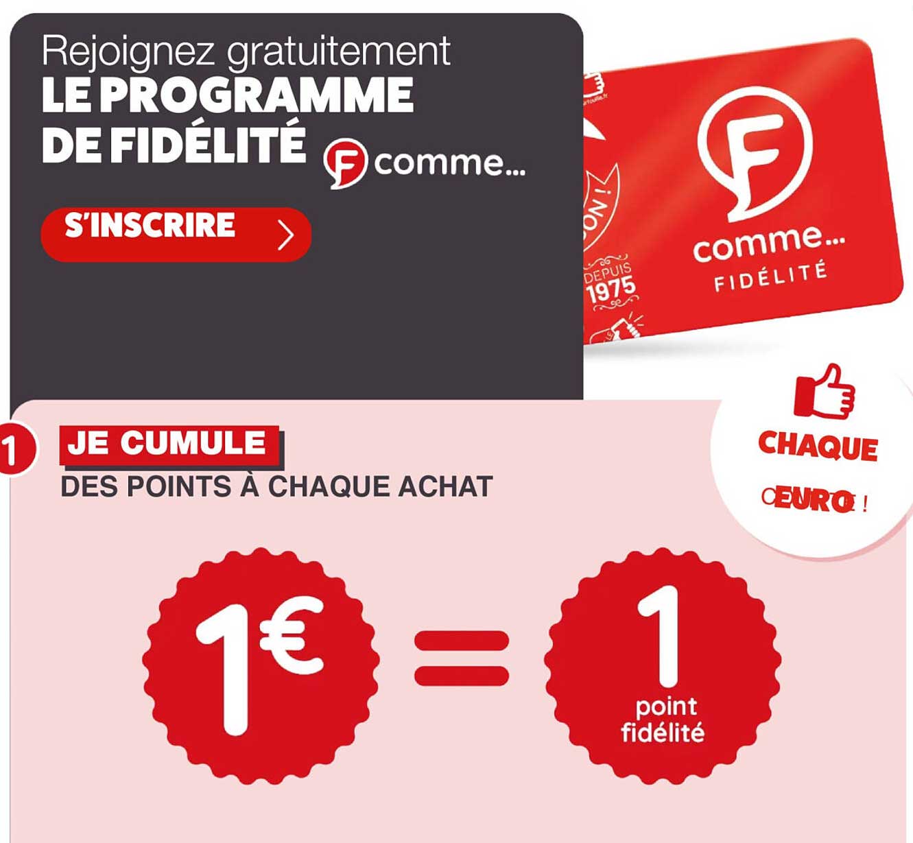 Rejoignez gratuitement le programme de fidélité