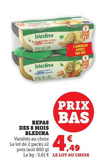 REPAS DES 8 MOIS BLEDINA