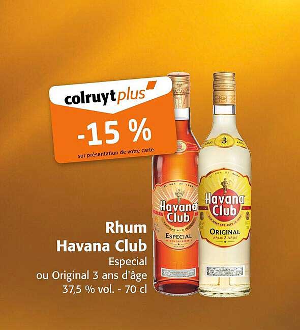 Rhum Havana Club Especial ou Original 3 ans d'âge