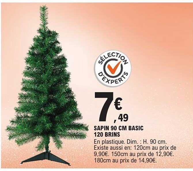 SAPIN 90 CM BASIC 120 BRINS