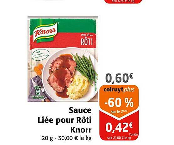 Sauce Liée pour Rôti Knorr