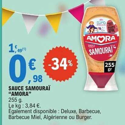 SAUCE SAMOURAÏ "AMORA"