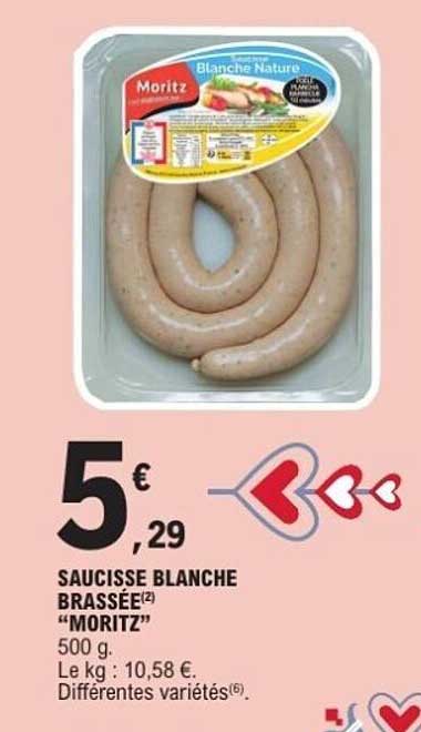 SAUCISSE BLANCHE BRASSÉE “MORITZ”