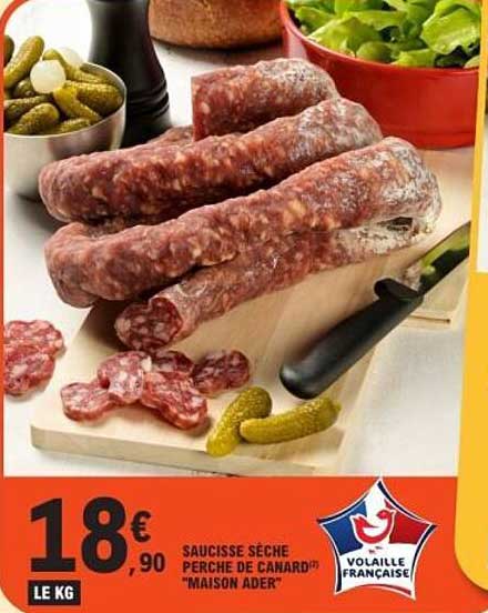 SAUCISSE SÈCHE PERCHÉE DE CANARD "MAISON ADER"