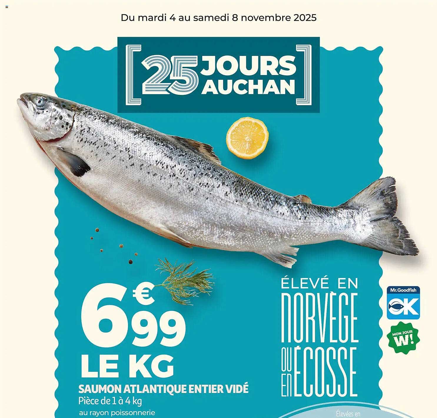 SAUMON ATLANTIQUE ENTIER VIDÉ