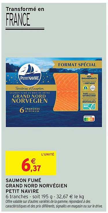 SAUMON FUMÉ GRAND NORD NORVÉGIEN PETIT NAVIRE