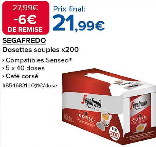 SEGAFREDO Dosettes souples x200
