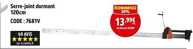Serre-joint dormant 120cm