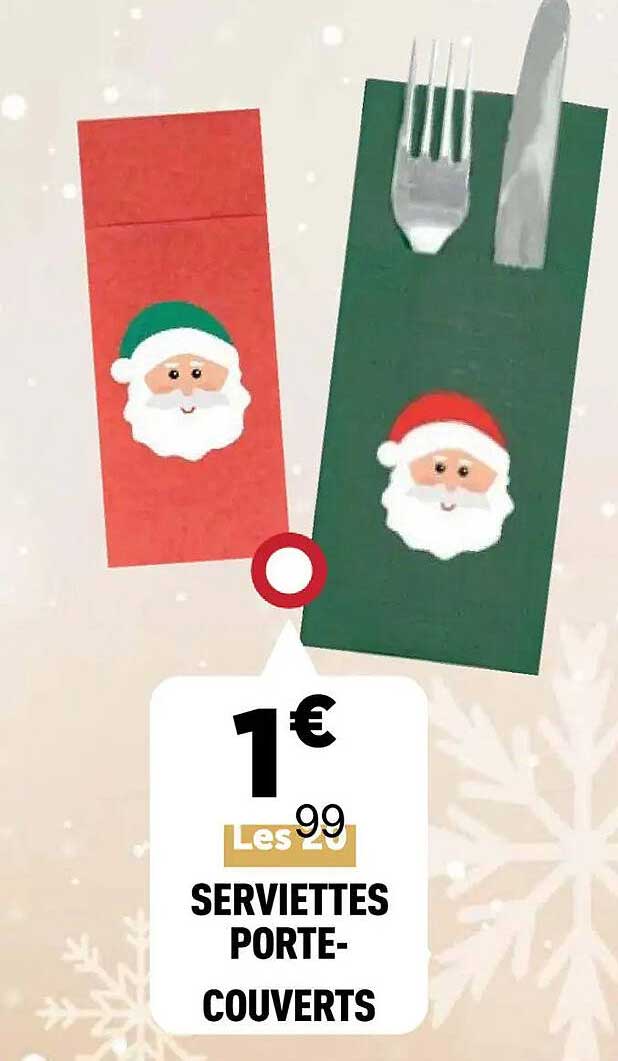 SERVIETTES PORTE-COUVERTS