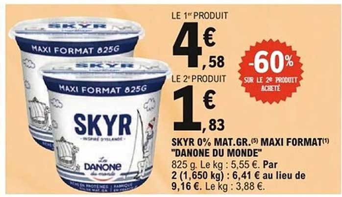 SKYR 0% MAT.GR. MAXI FORMAT DANONE DU MONDE