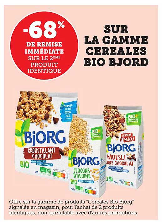 SUR LA GAMME CEREALES BIO BJORD